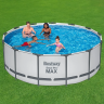 Каркасный бассейн BESTWAY STEEL PRO MAX 5618W 396х122см, 12690л, фильтр-насос 3028л/ч, лестница, тент 5618W BW